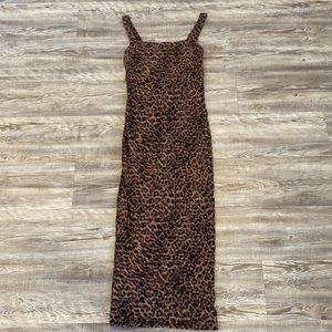 GOOD AMERICAN 90s TANK DRESS IN LEOPARD